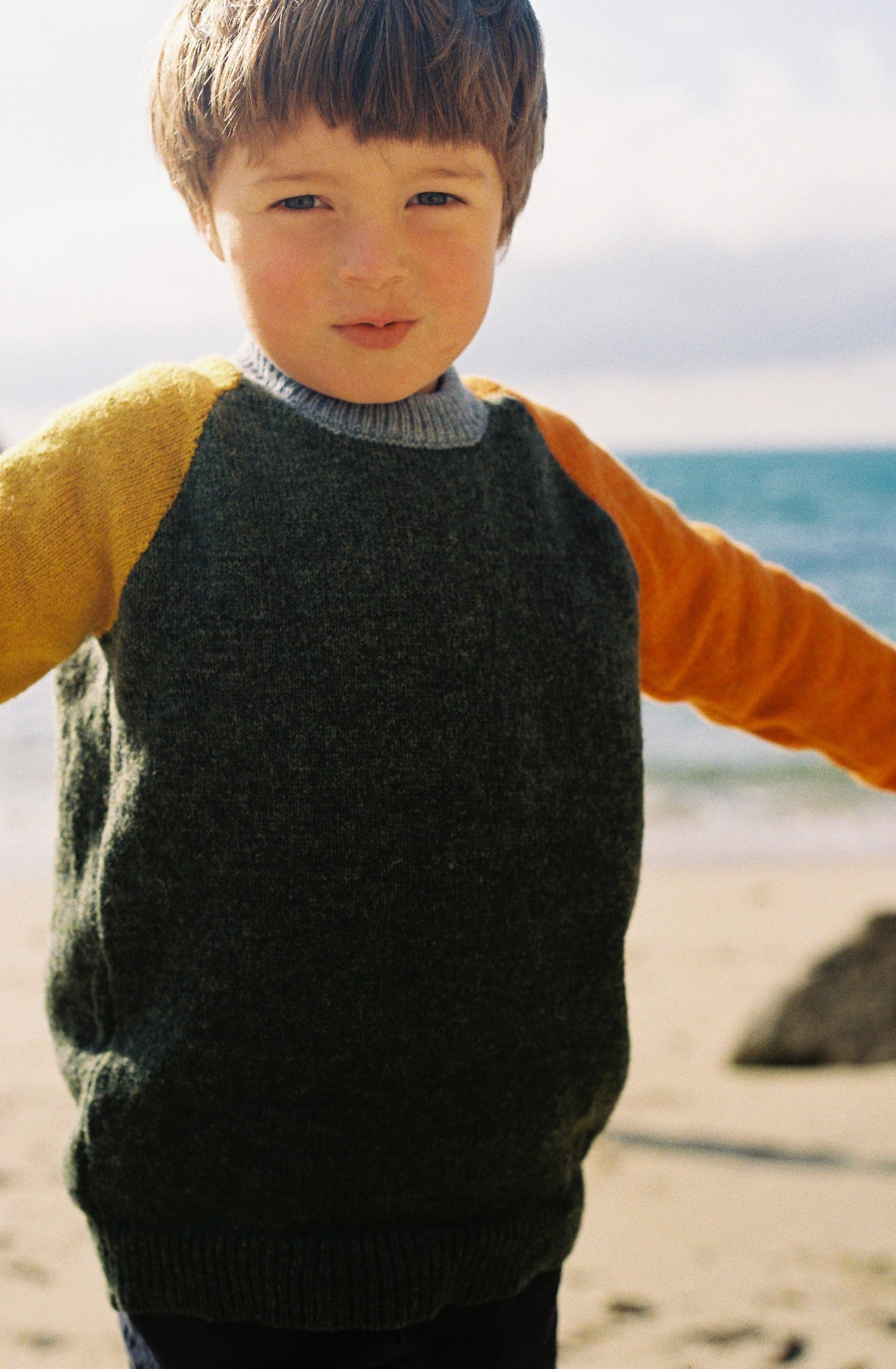 Children’s British Wool Raglan Jumper - The Sunset