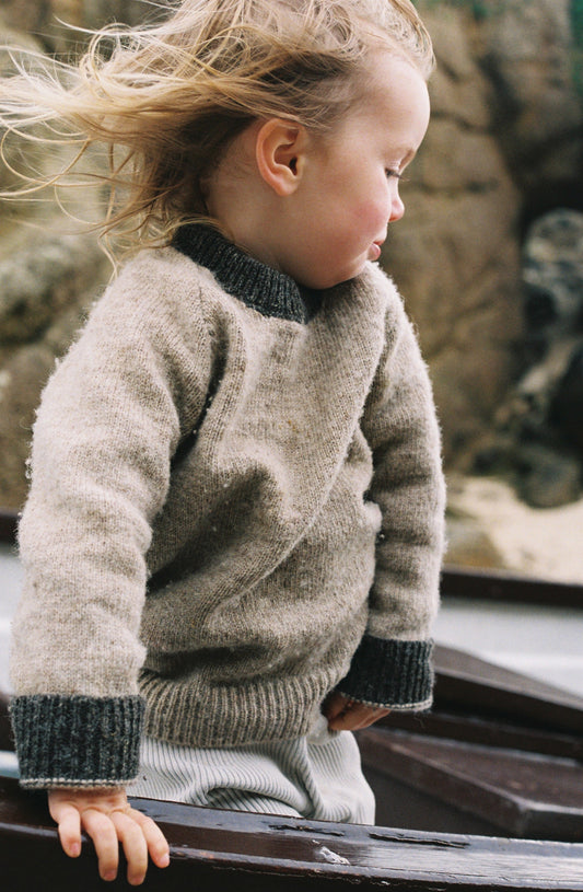 Children’s Shetland Wool Raglan Jumper - The Sound
