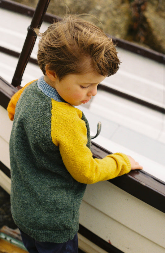 Children’s British Wool Raglan Jumper - The Sunset