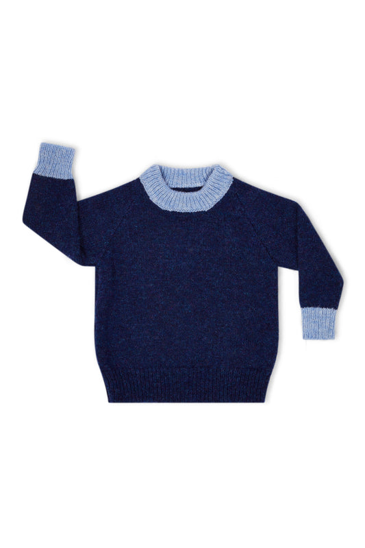 Children’s British Wool Raglan Jumper - The Surfer