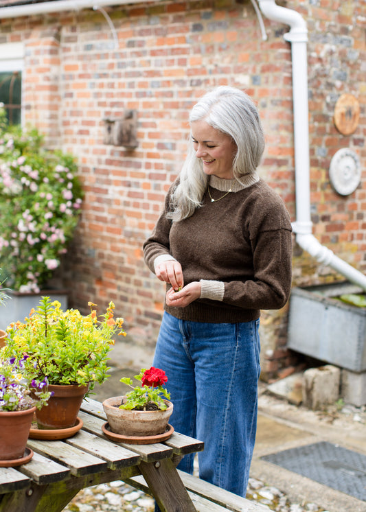 Ladies Shetland Wool Jumper - The Peat