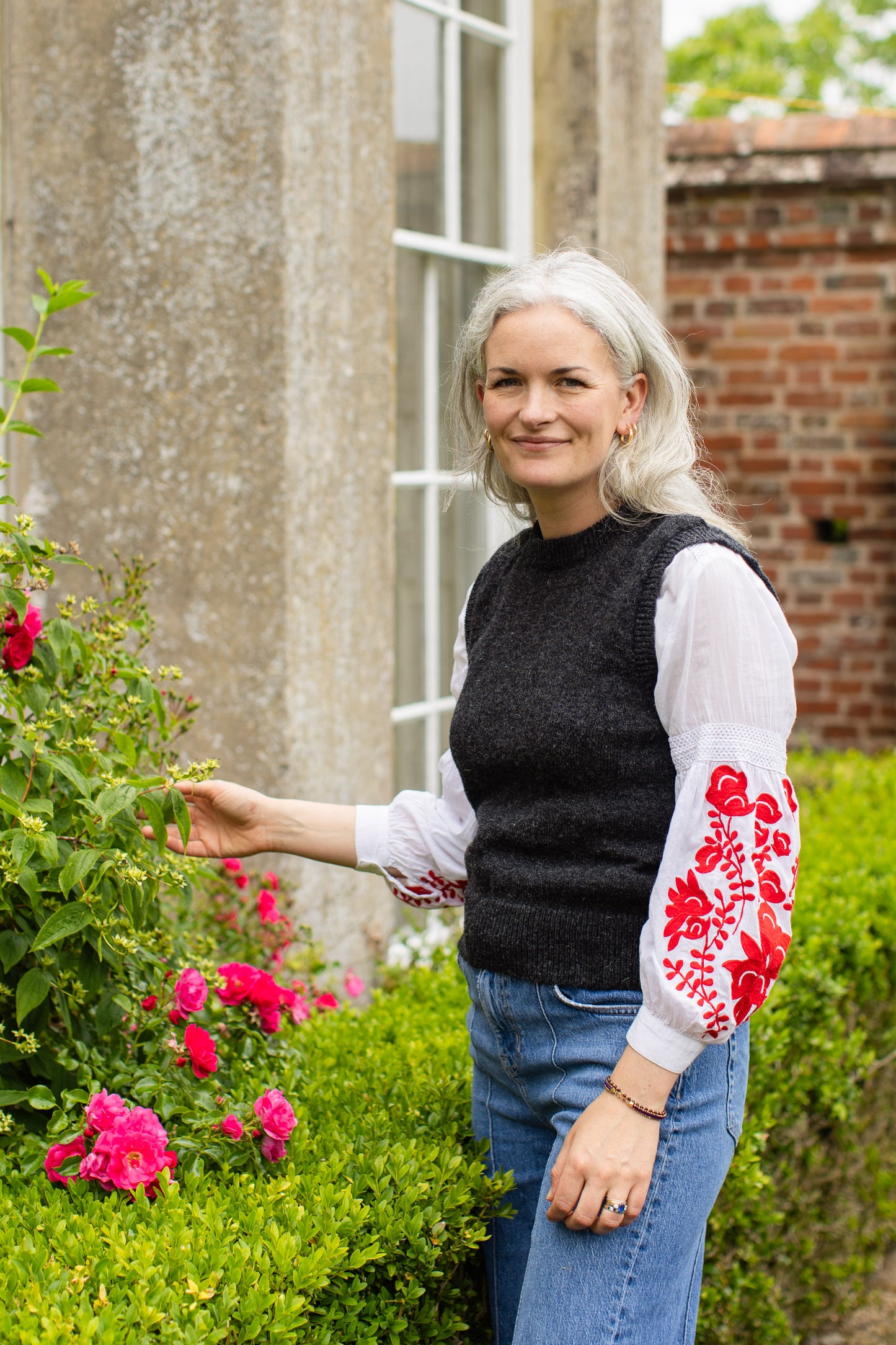 Bestselling British Wool Tank Top in Charcoal Grey