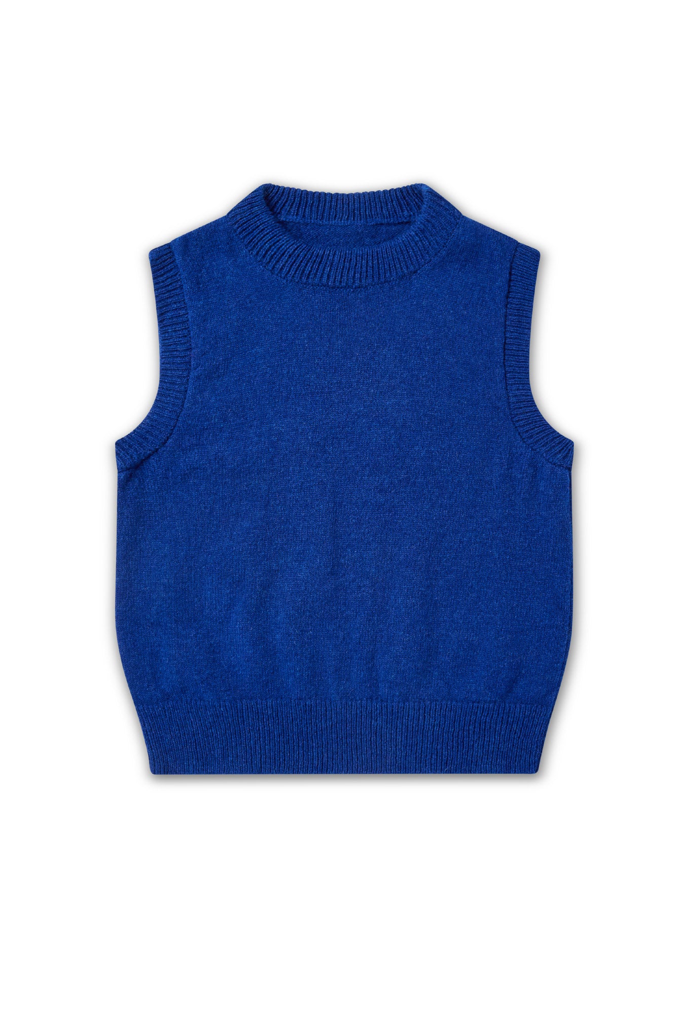 Bestselling British Wool Tank Top in Cobalt Blue